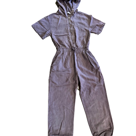 Zara Women’s Purple Jumpsuit with Zipper and Hoodie Size 11-12 - Picture 4 of 11